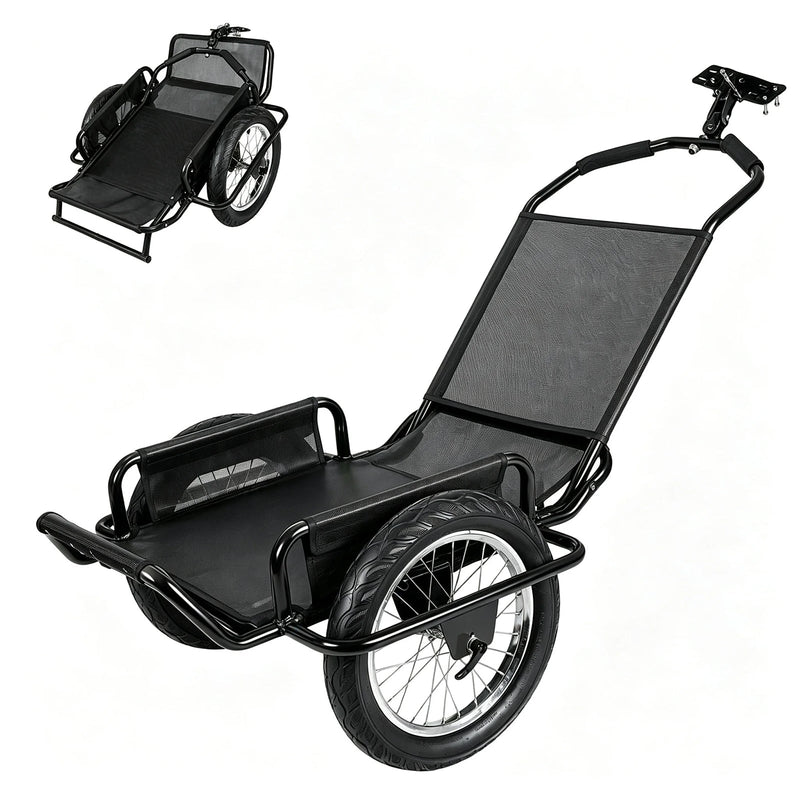 Heavy-Duty Bike Cargo Trailer with Steel Frame – 320 lb Load Capacity