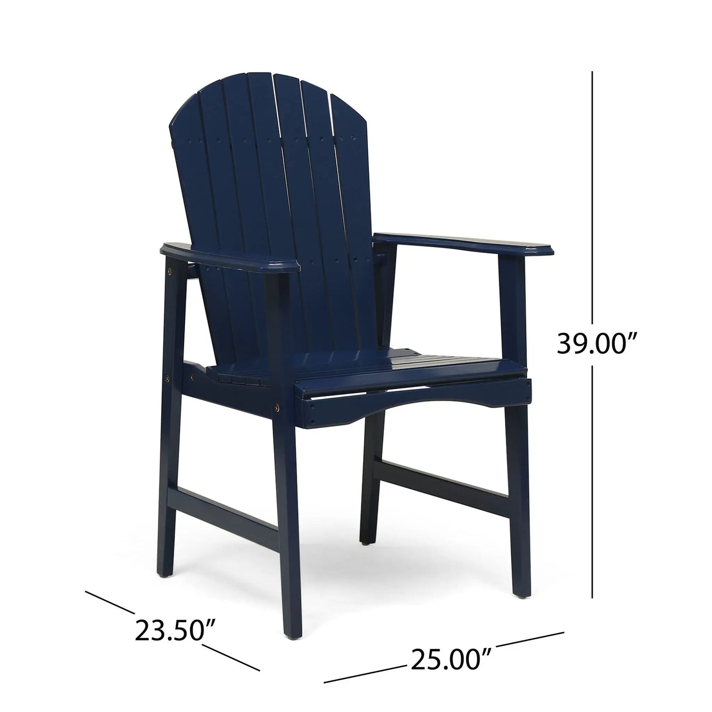 Outdoor Weather Resistant Acacia Wood Adirondack Dining Chairs (Set of 2) by HouseOfZazla