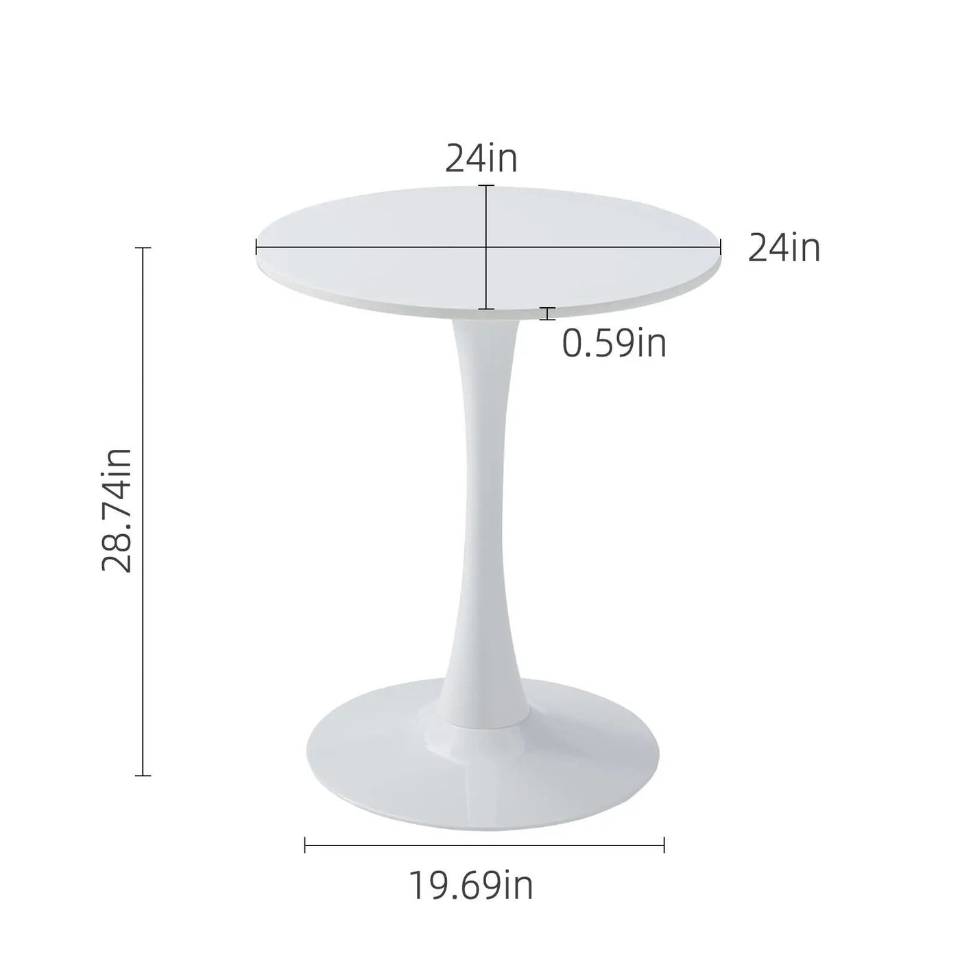 Round Dining Table With Tulip Style Base by HouseOfZazla
