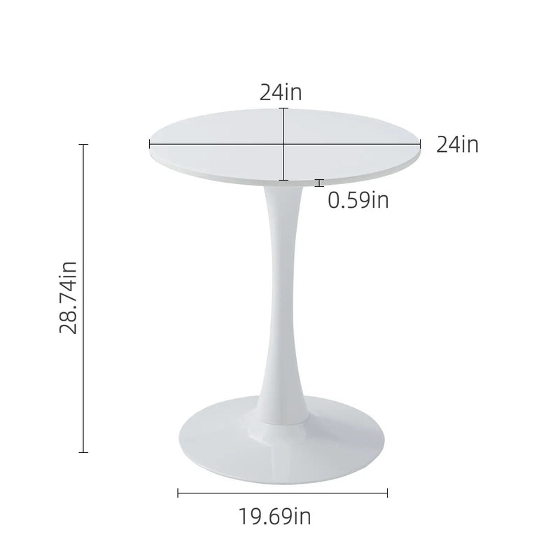 Round Dining Table With Tulip Style Base by Unique Piece Furniture