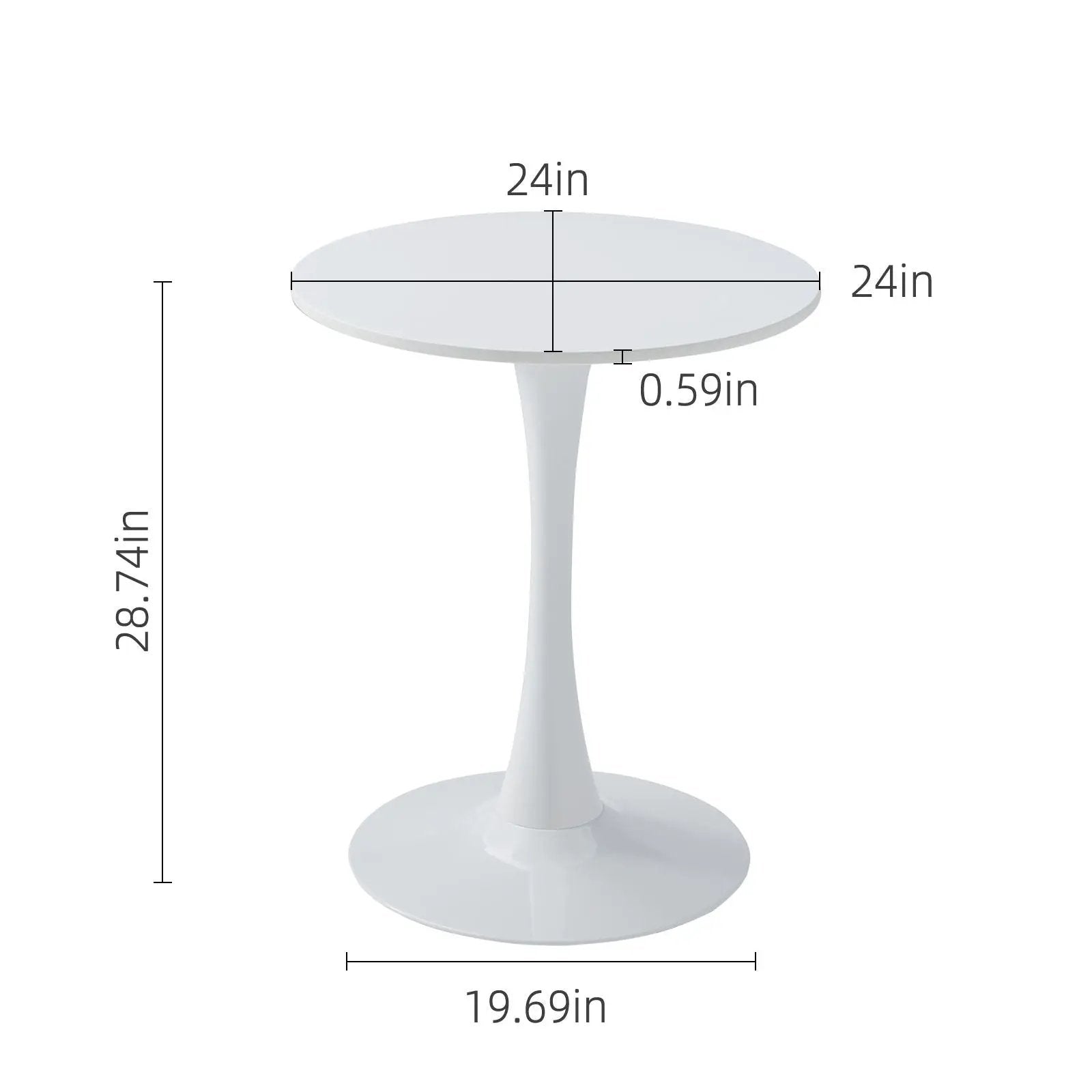 Round Dining Table With Tulip Style Base by HouseOfZazla