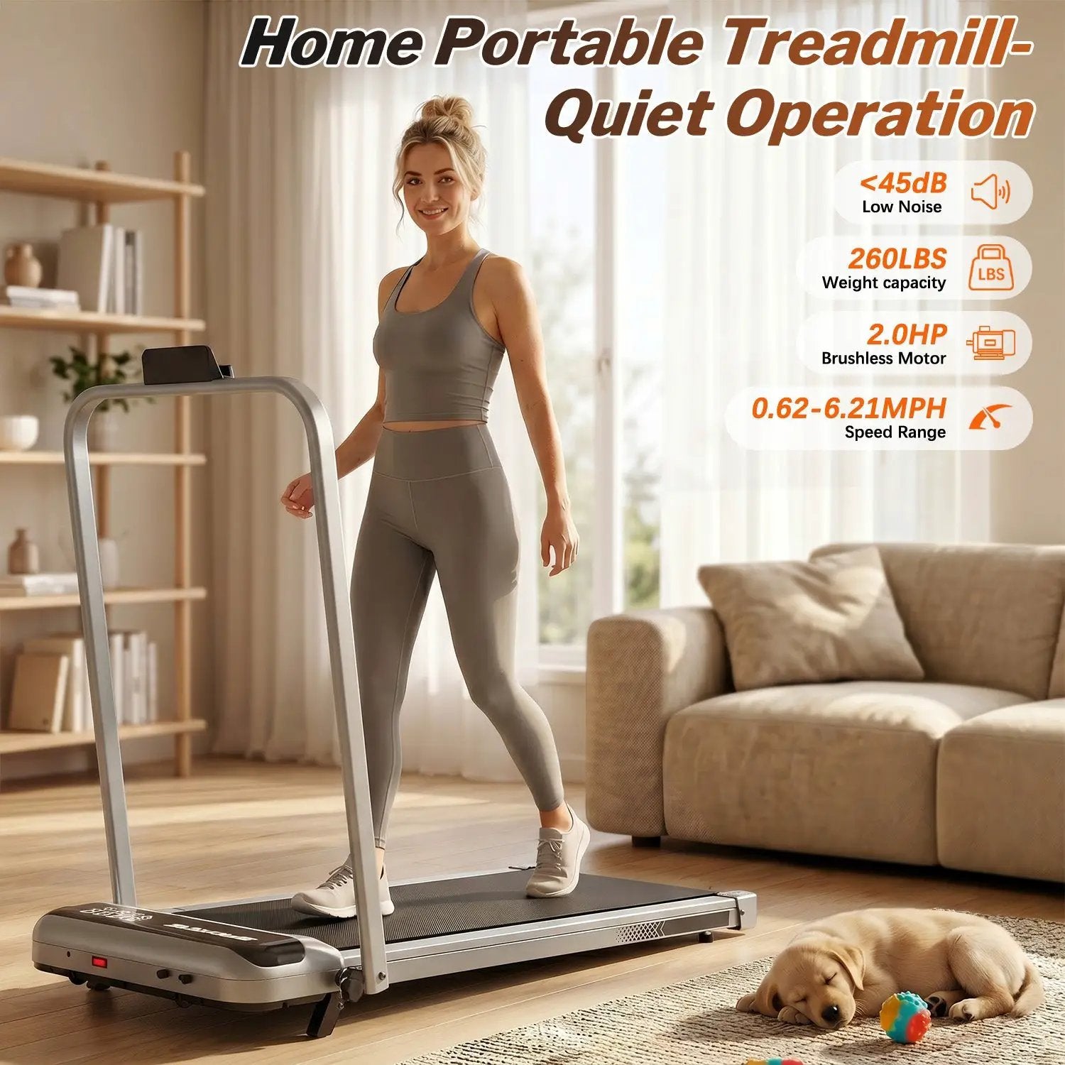 3-In-1 Under Desk Treadmill with Incline by HouseOfZazla