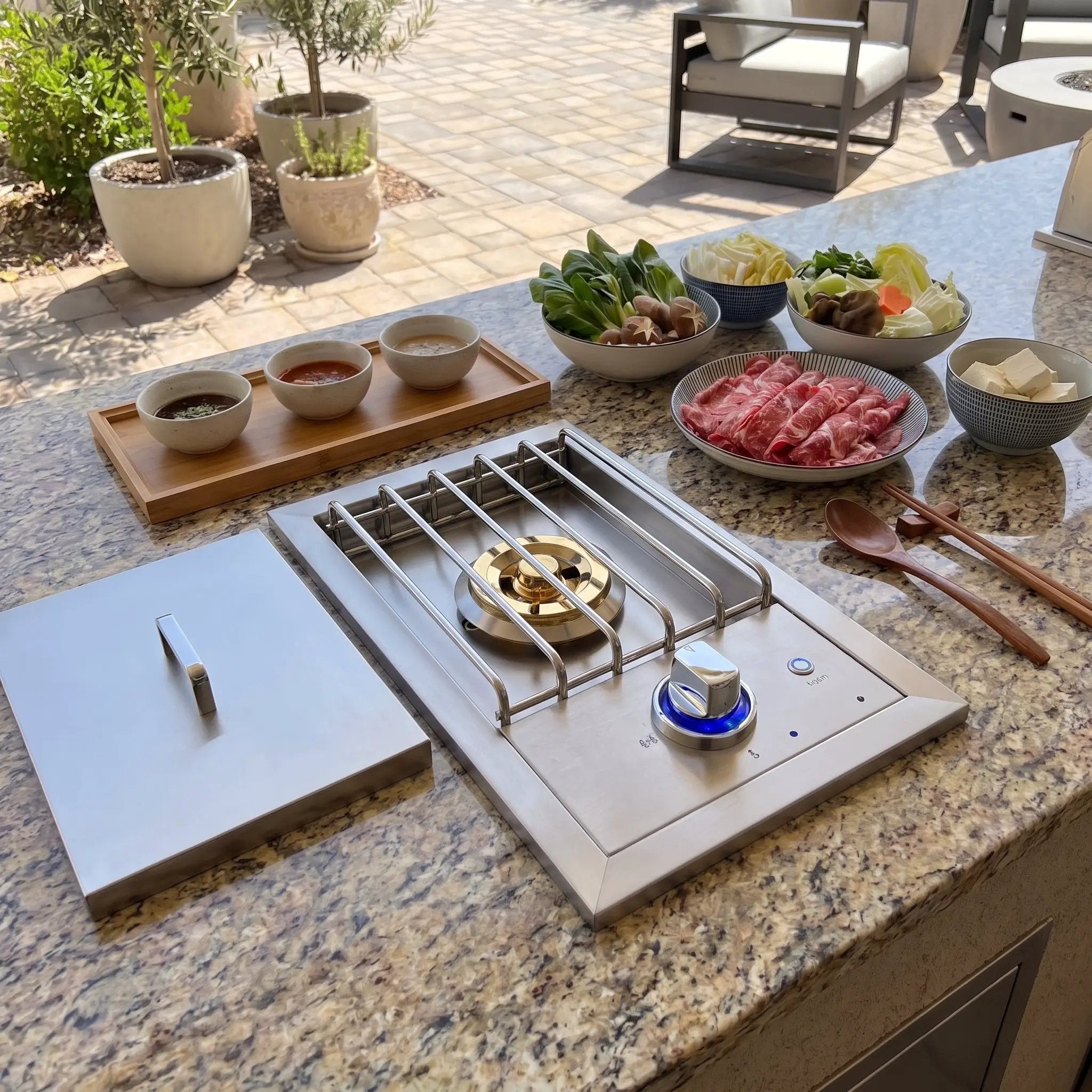 Single Grilling Side Burner, 17,000BTU Liquid Propane by HouseOfZazla