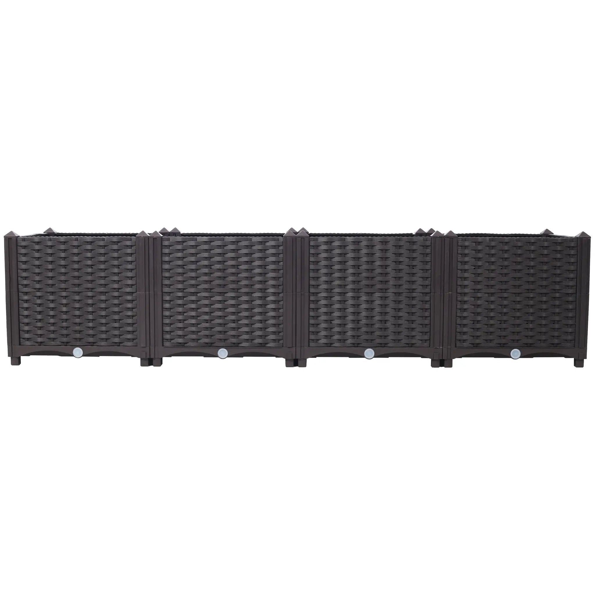 Deep Raised Garden Bed Plastic Planter Boxes by HouseOfZazla