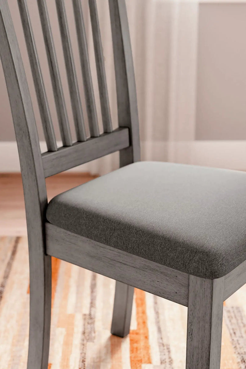 Shullden - 5 Pc. - Drop Leaf Table, 4 Side Chairs - Gray by Unique Piece Furniture