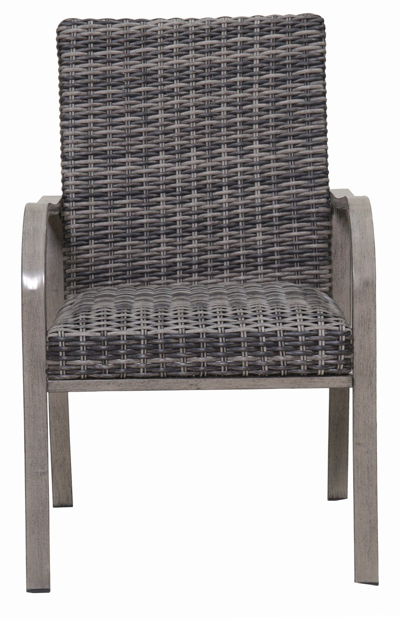 2PC Outdoor Dining Chair with Hand-Painted Frame and Water-Washed Cotton Seat by HouseOfZazla
