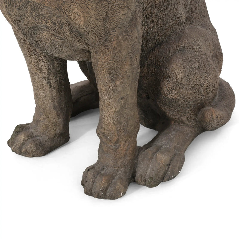 MGO Dog Decor Outdoor Dog Statue - Dark Brown by HouseOfZazla