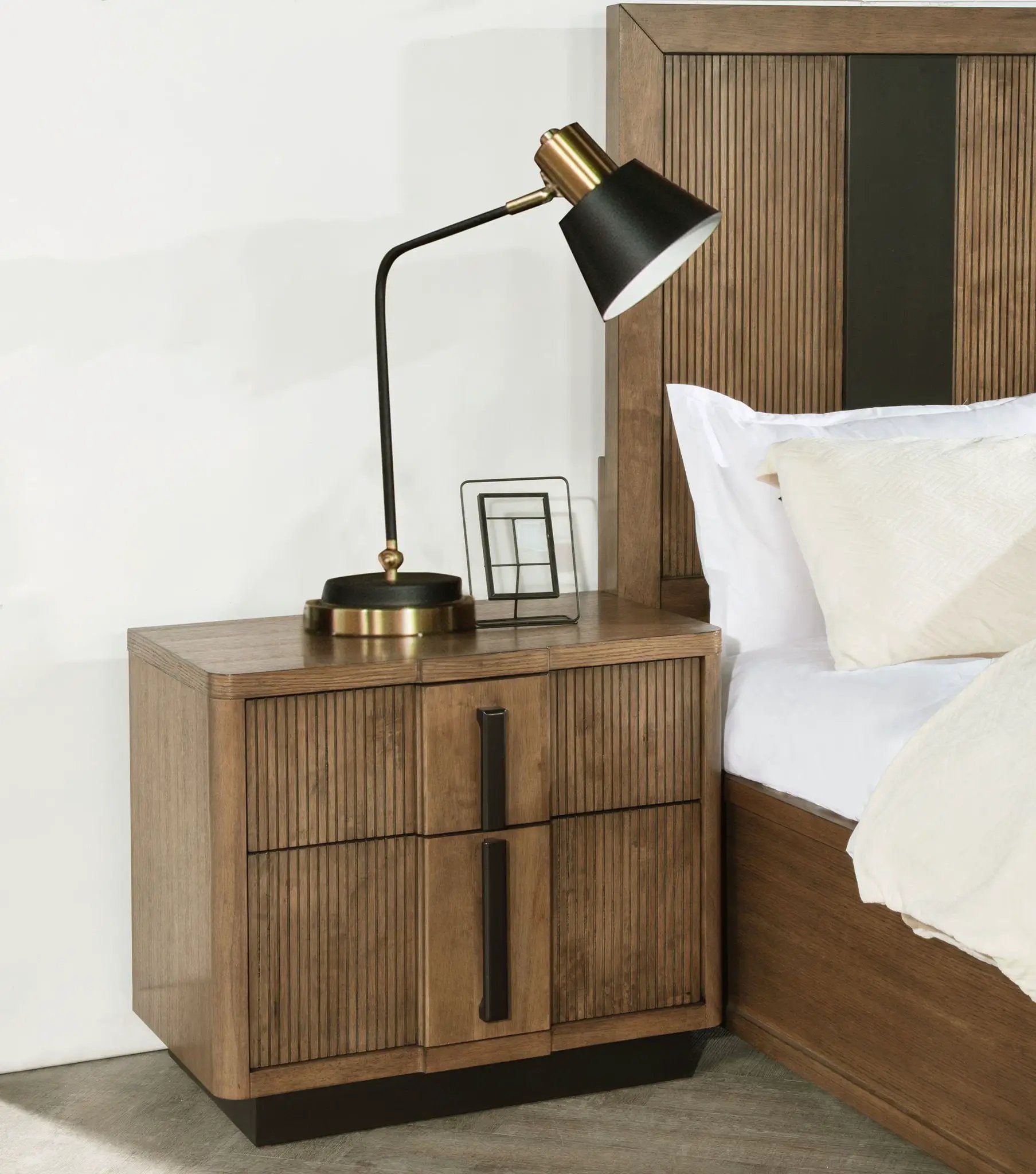 Terrace 2-drawer Nightstand Bedside Table Ash Brown by Unique Piece Furniture