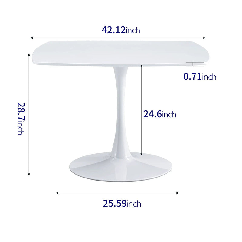Table Mid-Century Dining Table For 4-6 People With Round Table Top, Pedestal Dining Table, End Table Leisure Coffee Table by HouseOfZazla