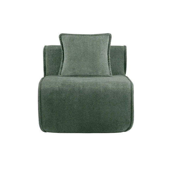 Armless Sofa Velvet-Green