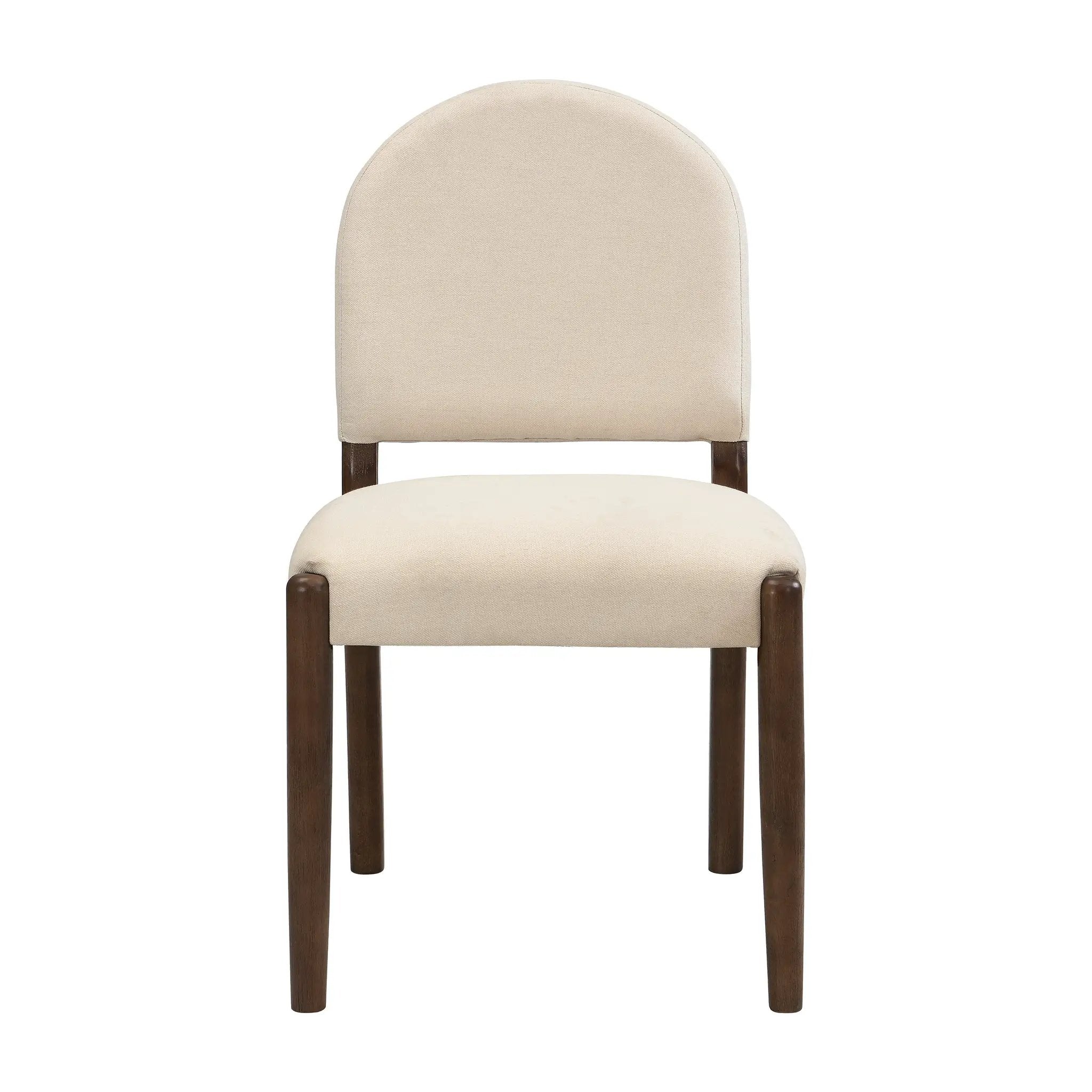 Dining Chairs with Back Mid Century Fabric Upholstered Armless - Set of 2 by HouseOfZazla