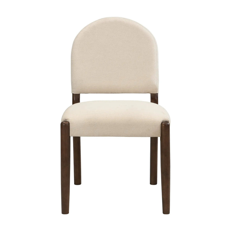 Dining Chairs with Back Mid Century Fabric Upholstered Armless - Set of 2 by HouseOfZazla