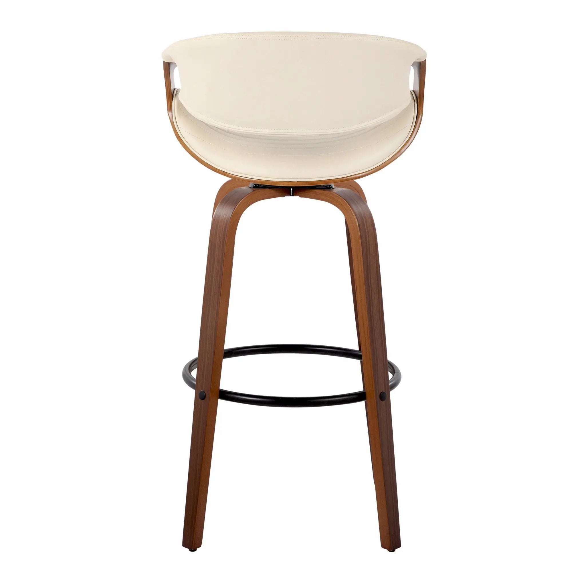 Symphony - Mid Century Modern Fixed Height Barstool With Swivel And Round Footrest (Set of 2) by Unique Piece Furniture