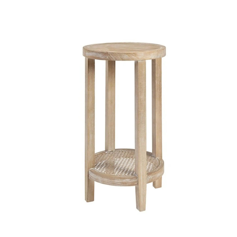 Bedford - Round Accent Table - Reclaimed Wheat by HouseOfZazla