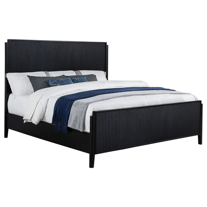 Brookmead Wood California King Panel Bed Black by Unique Piece Furniture