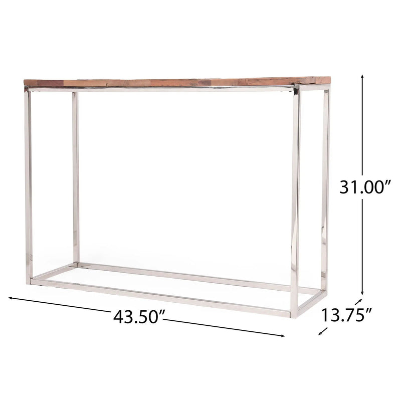 Console Table - Brown / Silver by Unique Piece Furniture