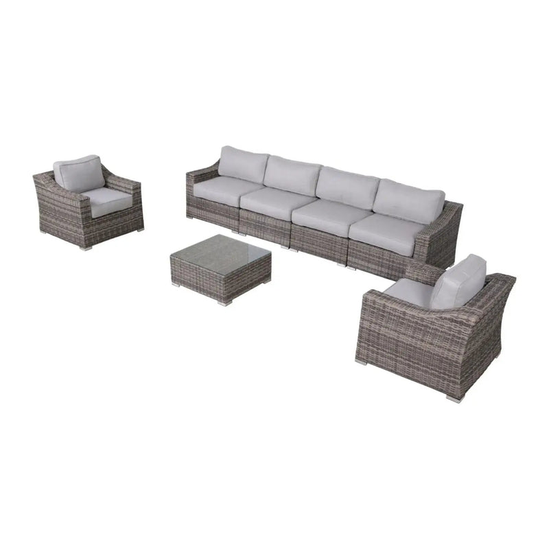 Outdoor Wicker Conversation Set With Cushions, All Weather by HouseOfZazla