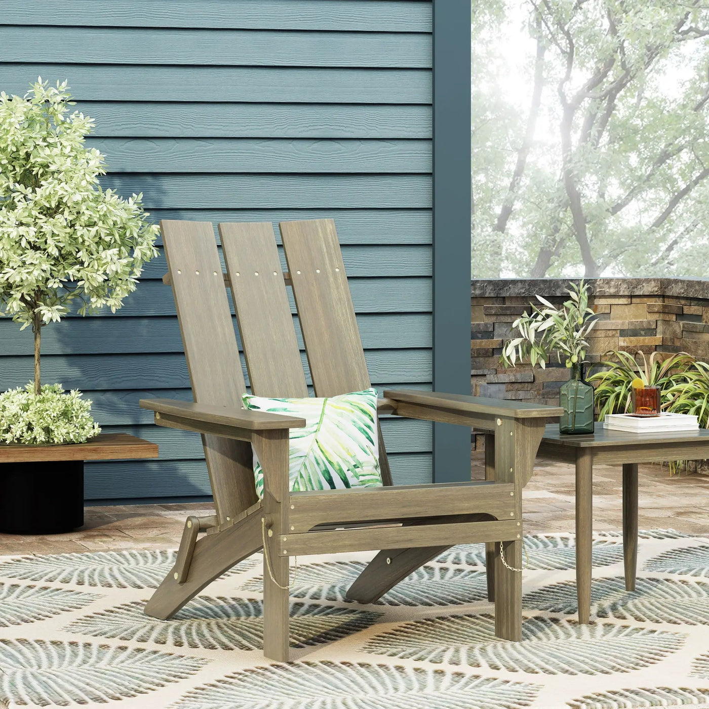 Aurascape Outdoor Comfort Foldable Adirondack Chair by HouseOfZazla