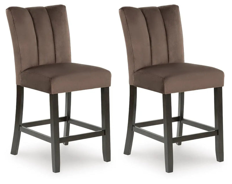 Jeshina - Upholstered Barstool (Set of 2) - Mocha by Unique Piece Furniture