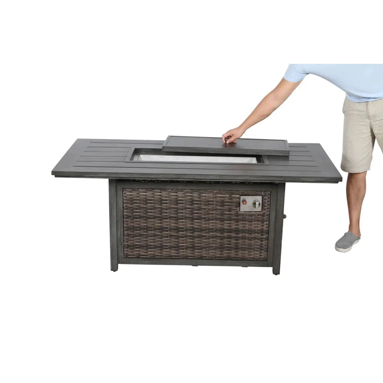 Propane Fire Pit Table - Espresso by HouseOfZazla