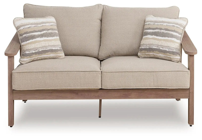 Harmony Headlands - Loveseat With Cushion - Natural / Gray by Unique Piece Furniture