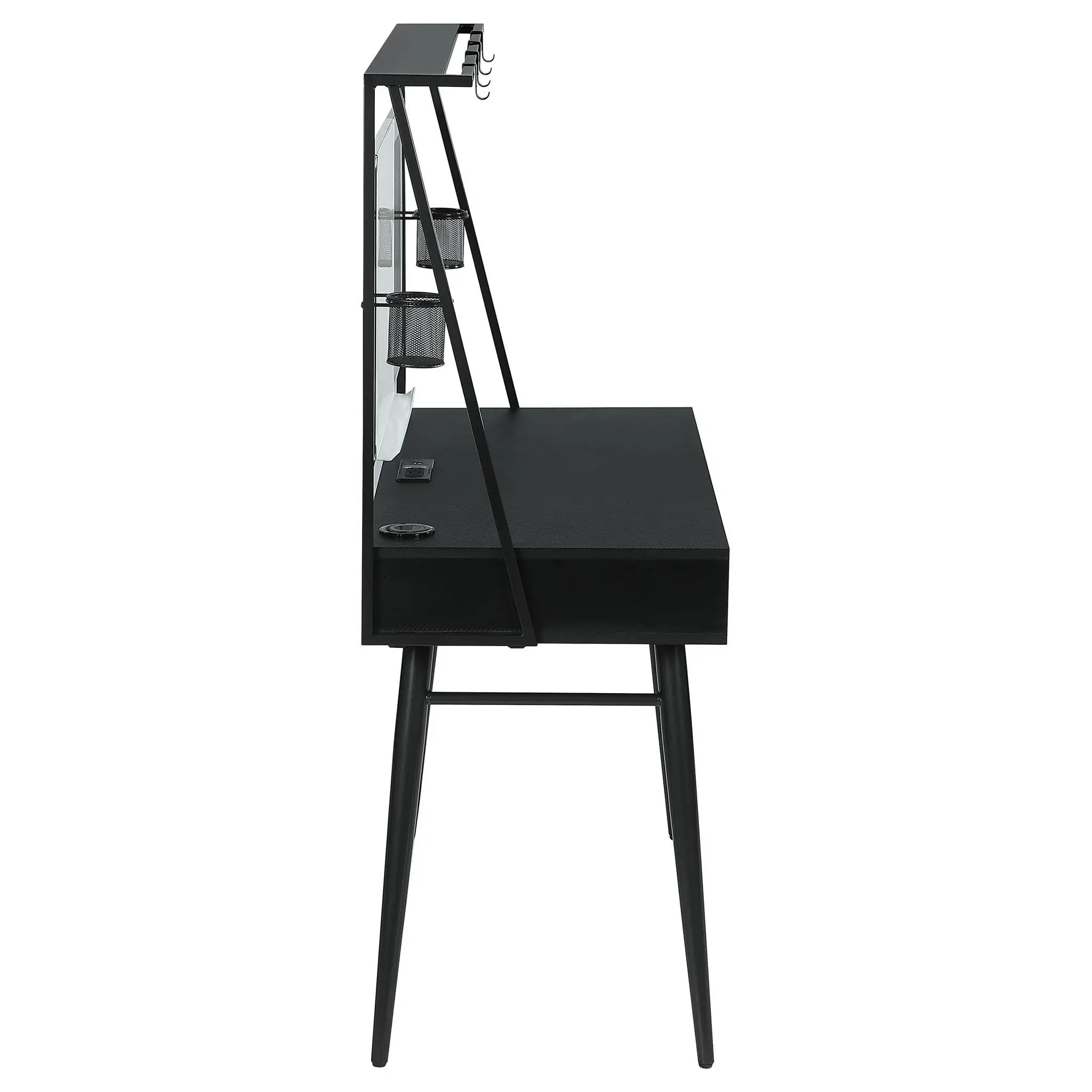 Jessie 47-inch Writing Desk with Whiteboard and USB Black by Unique Piece Furniture