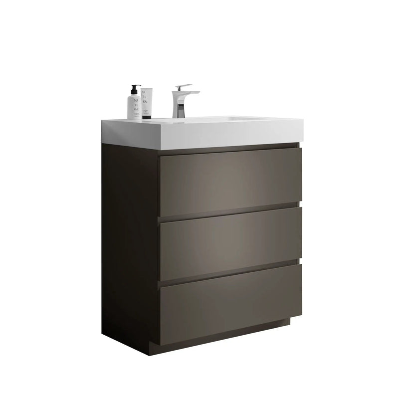 Alice - Bathroom Vanity With Sink, Large Storage Freestanding Bathroom Vanity For Modern Bathroom, One-Piece Sink Basin Without Drain And Faucet by Unique Piece Furniture