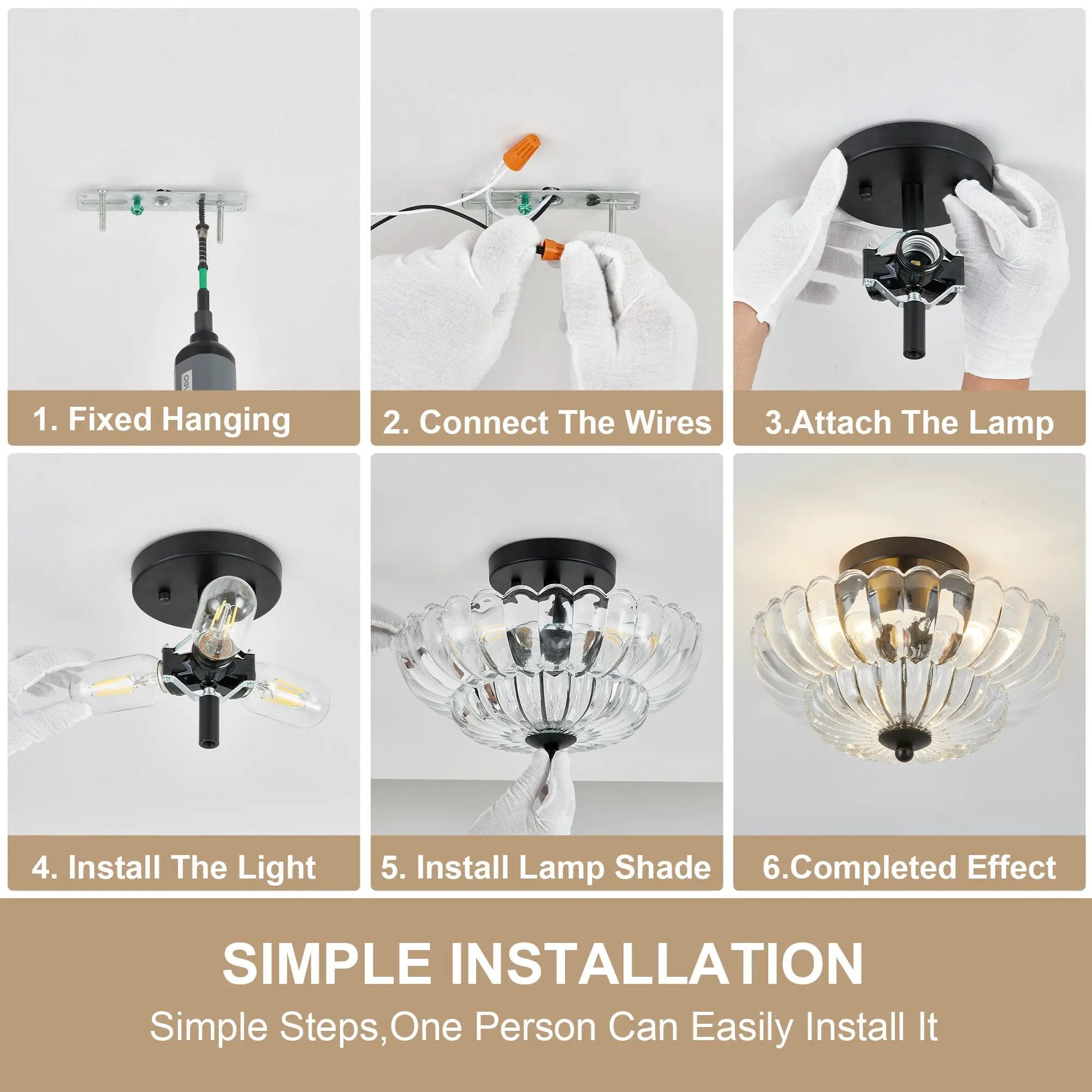Smoky Semi Flush Mount Ceiling Light by HouseOfZazla