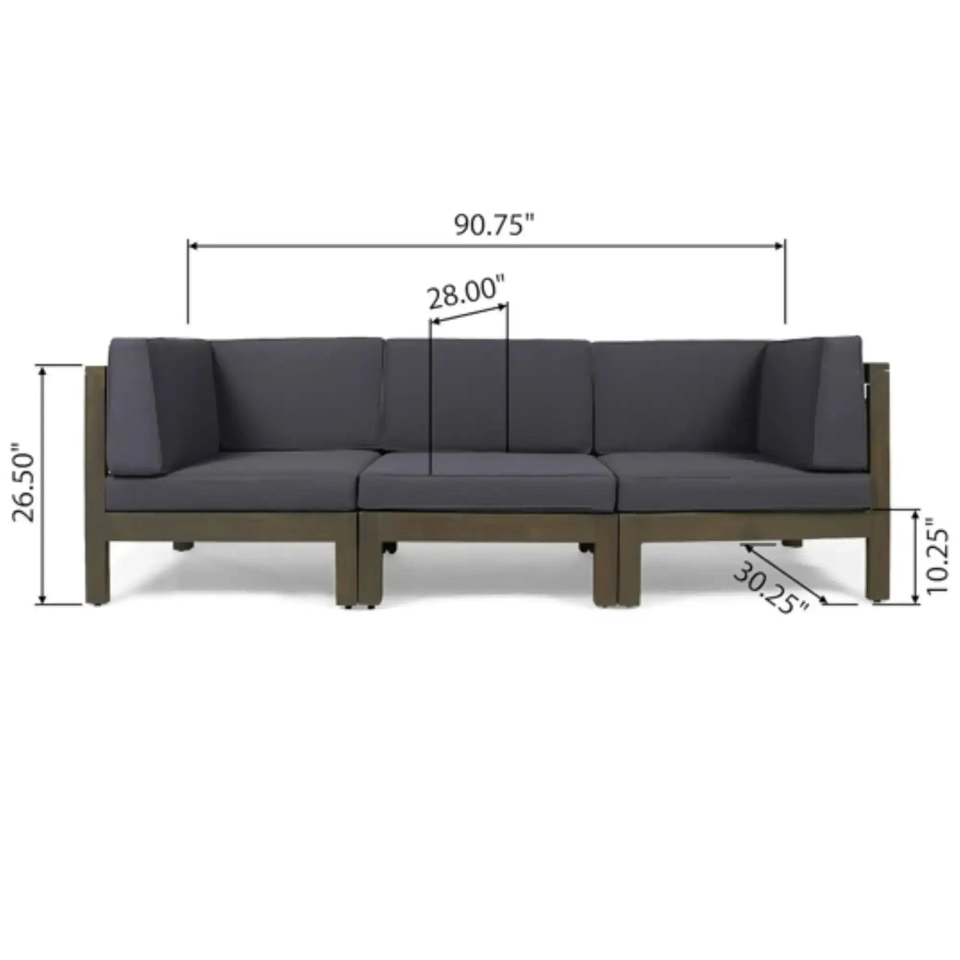Oana 3 Piece Sofa Set With Water Resistant Cushions by HouseOfZazla