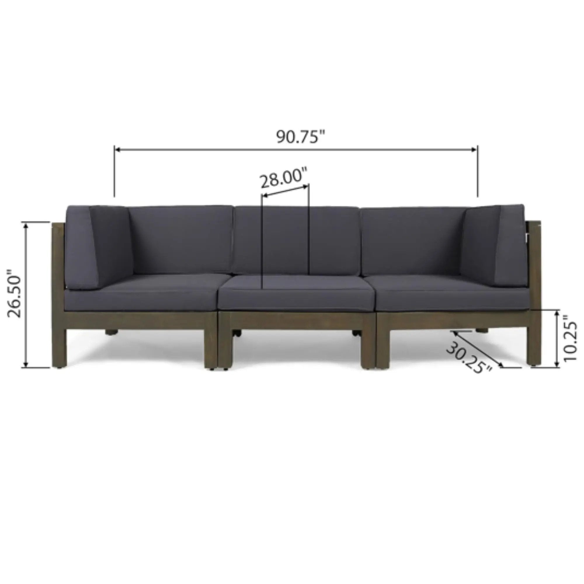Oana - 3 Piece Sofa Set With Water Resistant Cushions by HouseOfZazla