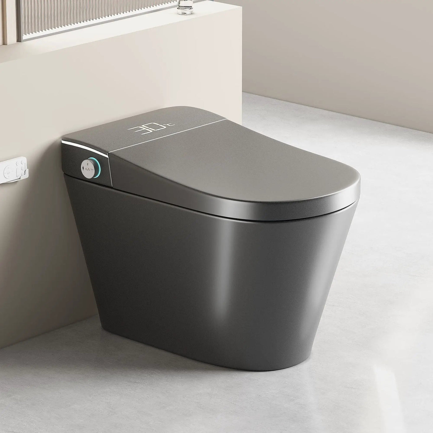 Smart Bidet Toilet With Auto Open / Close Seat, Warm Water Wash, Heated Seat, And Wireless Remote Control by HouseOfZazla