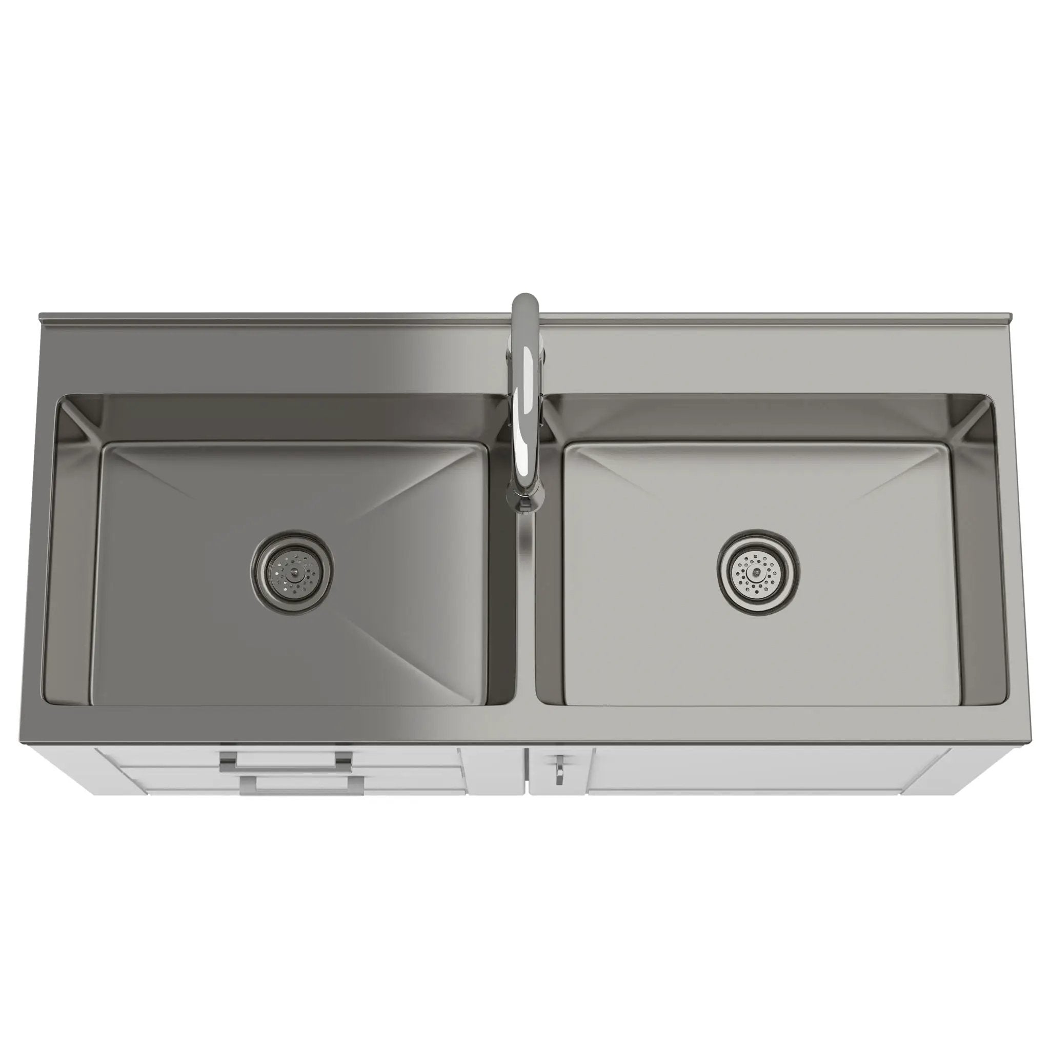 Shaker - Modern Wide Laundry Cabinet With Faucet And Sink - White by Unique Piece Furniture