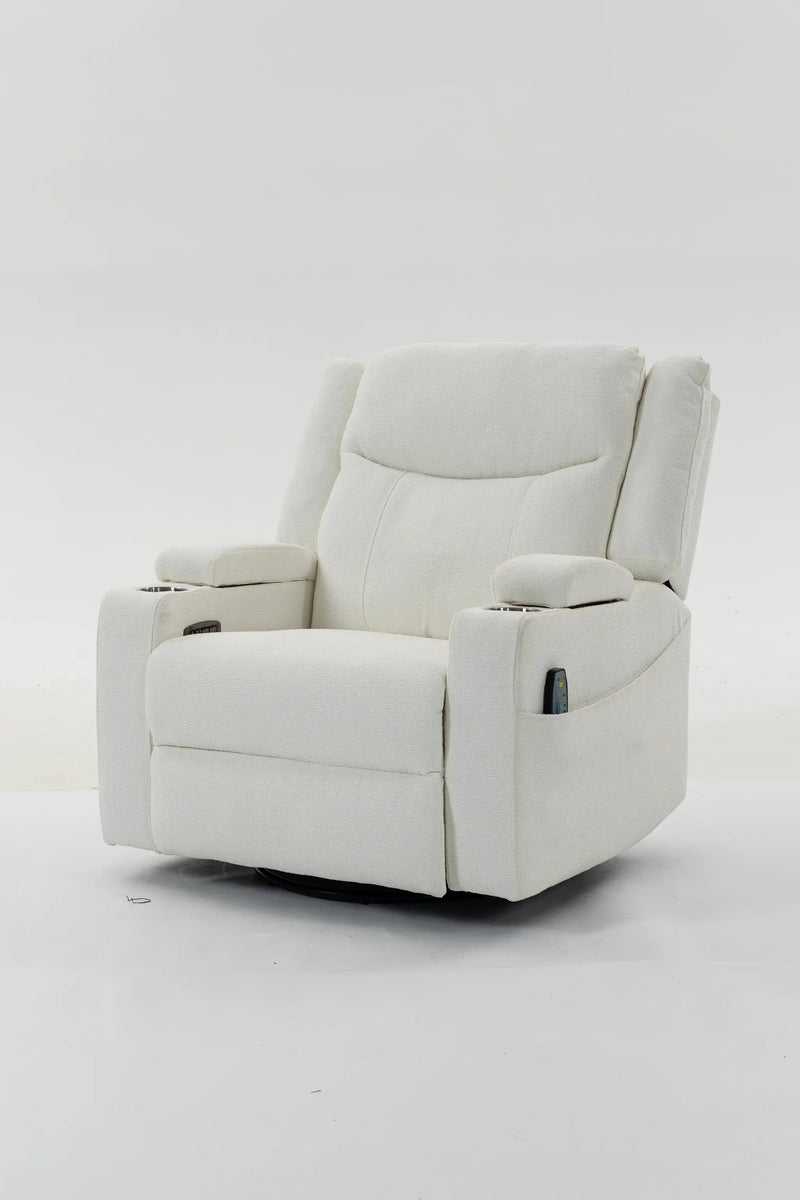 Extra Wide Power Recliner Chair with Heat Massage by HouseOfZazla