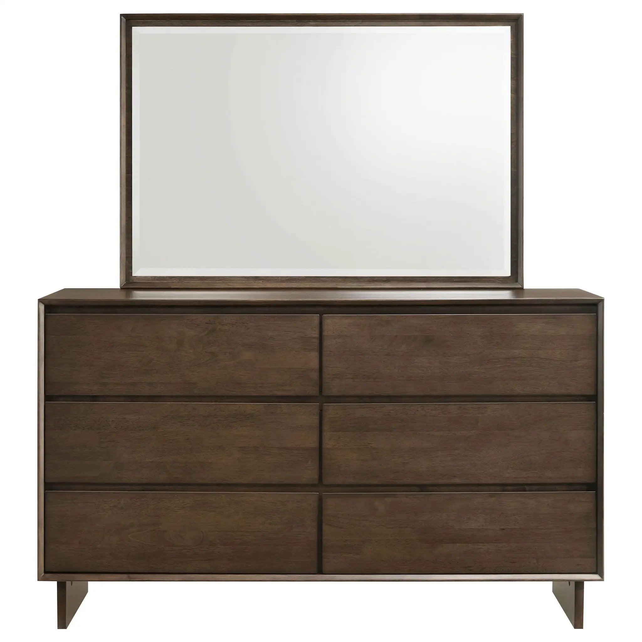 Glenwood 6-drawer Dresser and Mirror Warm Brown by Unique Piece Furniture