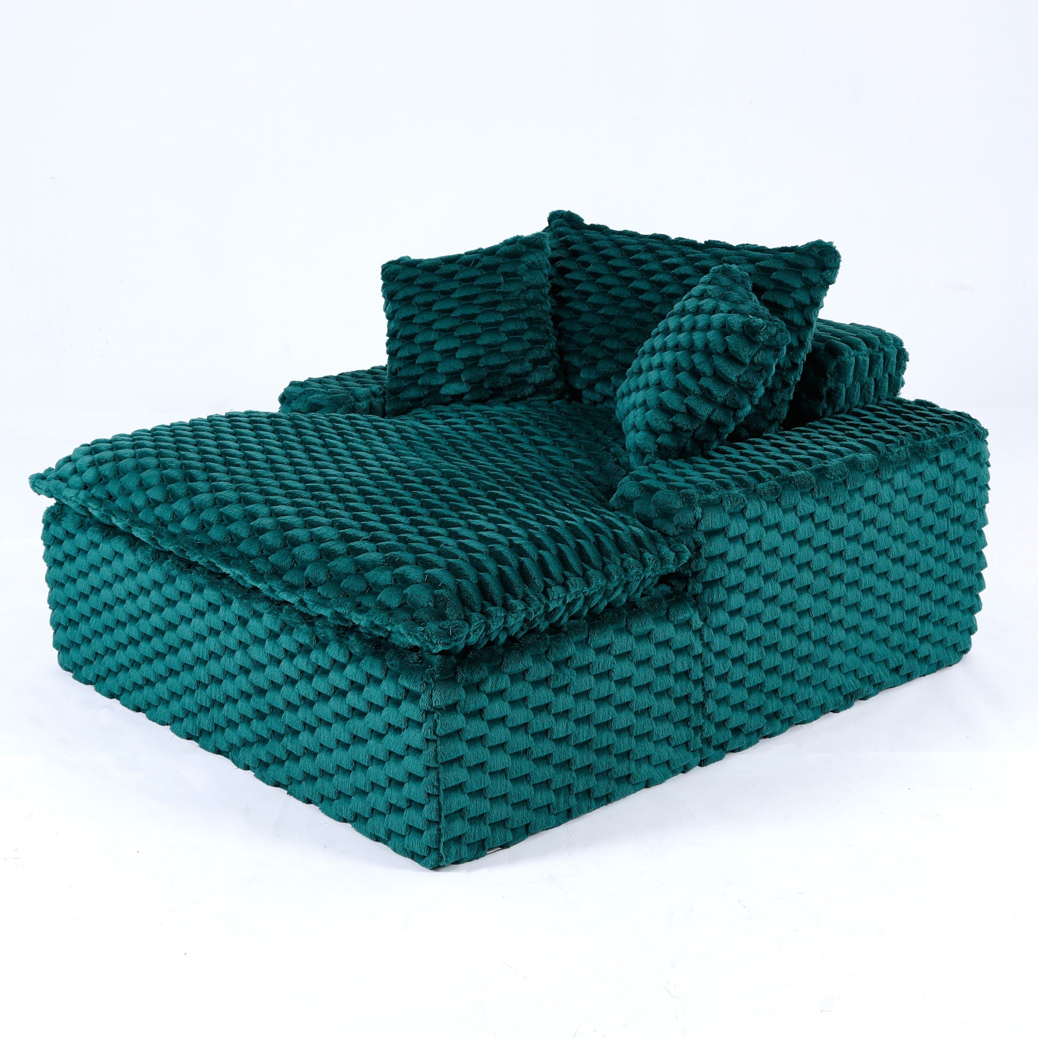 Comfort Bearing Sofa With 2 Pillows And 1 Backrest - Green by HouseOfZazla