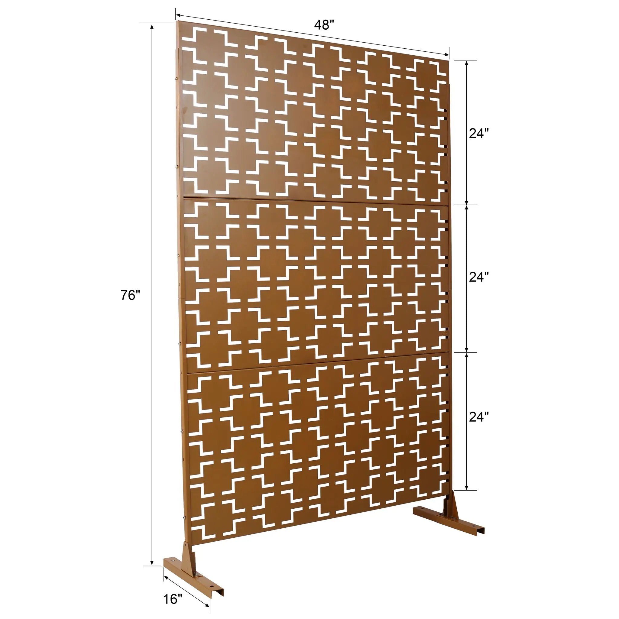 Outdoor & Indoor Metal Privacy Freestanding Decorative Screen by HouseOfZazla