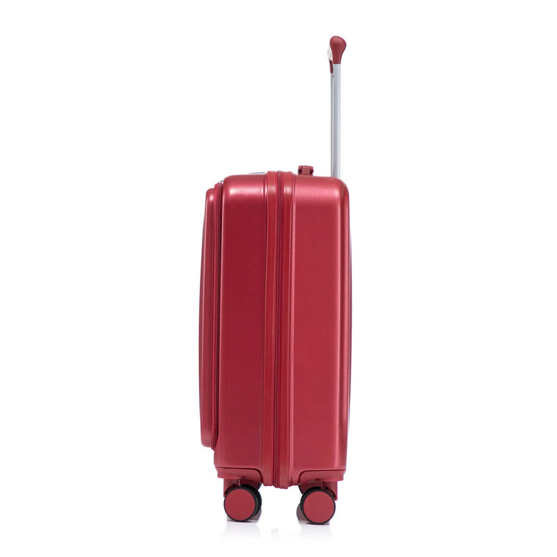 14'/20' 2 pcs ABS Spinner Wheel Luggage Set with Combination Lock and Front Opening Design by HouseOfZazla