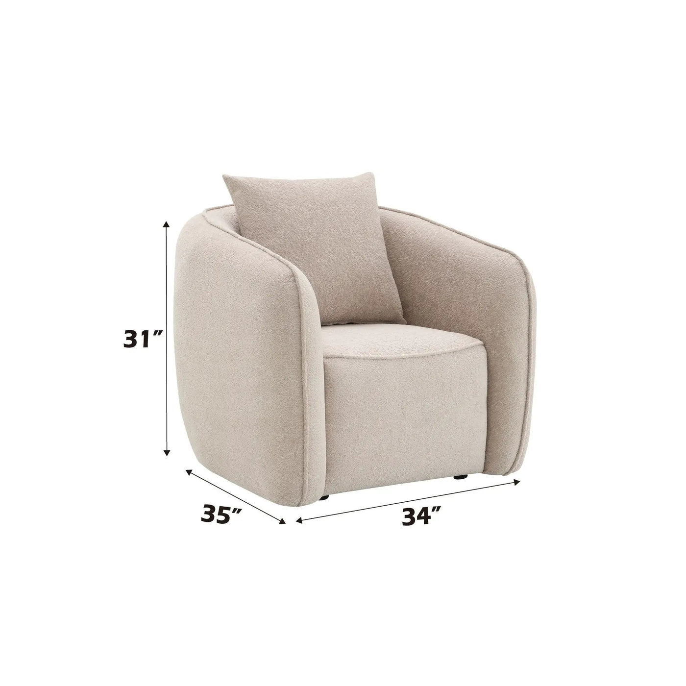 Keith - Chair With 1 Matching Color Toss Pillows by Unique Piece Furniture