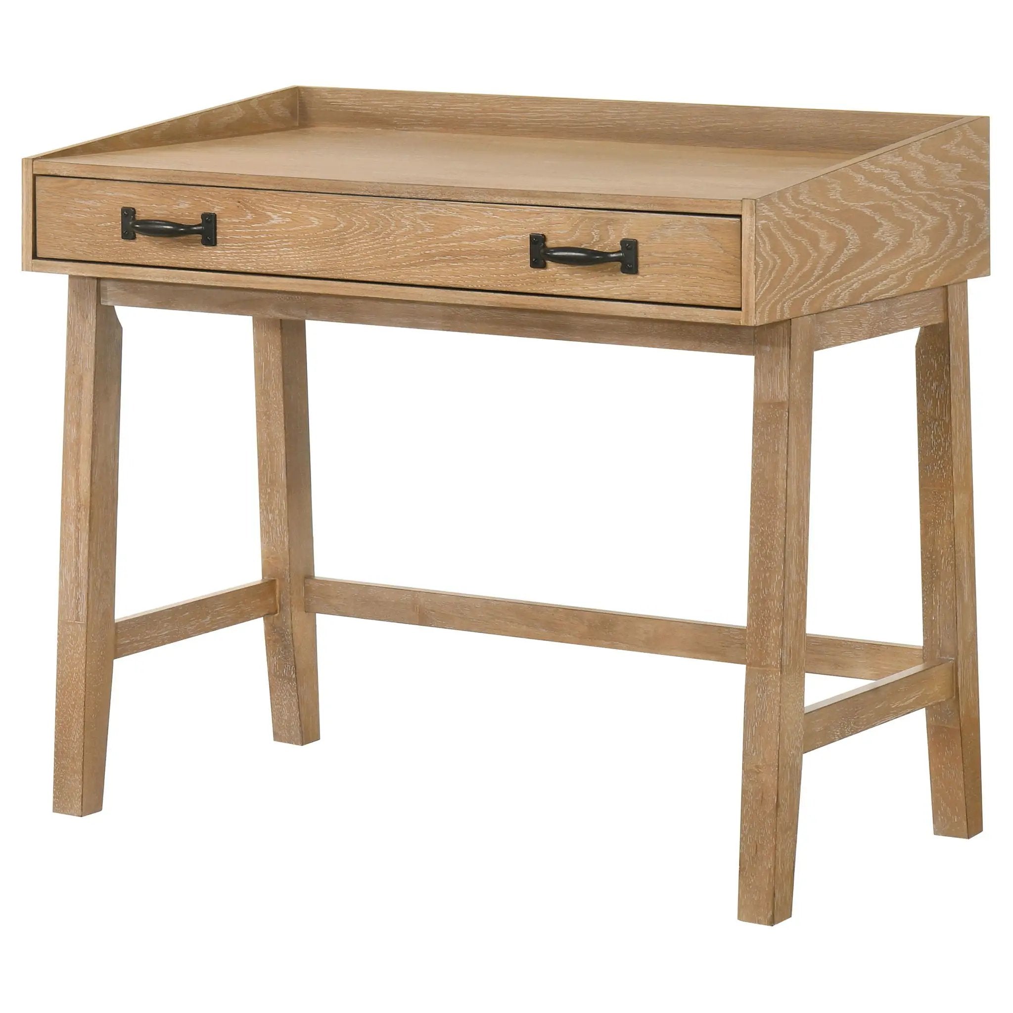 Fabian 38-inch Computer Desk with Keyboard Drawer Distressed Light Brown by Unique Piece Furniture