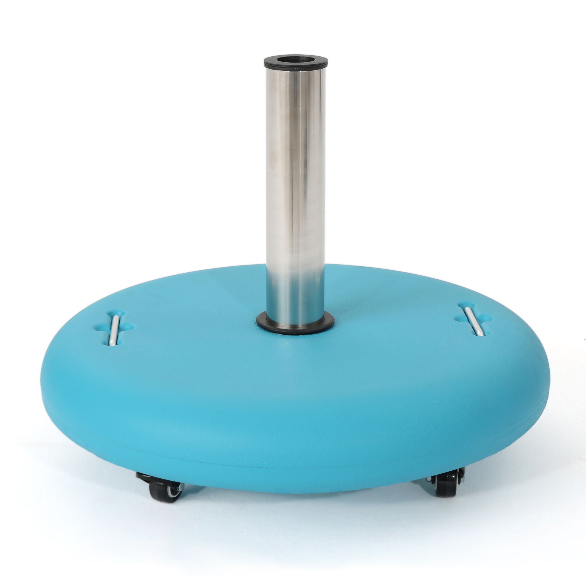 Wheelie Round Umbrella Base with Stainless Steel Holder by HouseOfZazla
