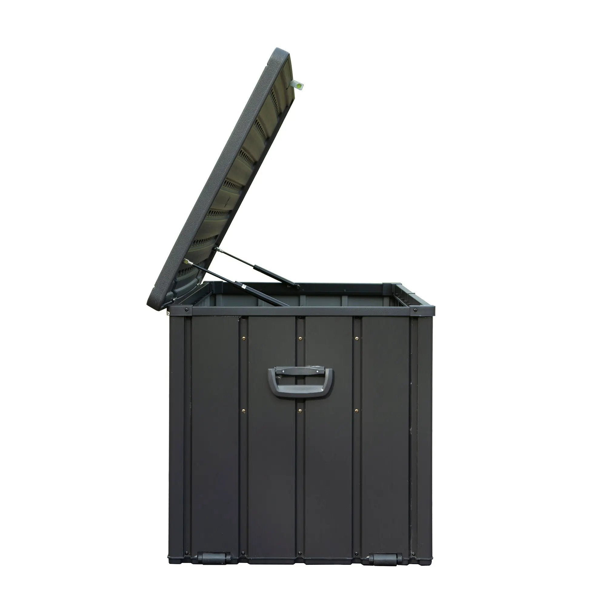 100 Gallon Outdoor Storage Deck Box - Waterproof, Dark Gray by HouseOfZazla