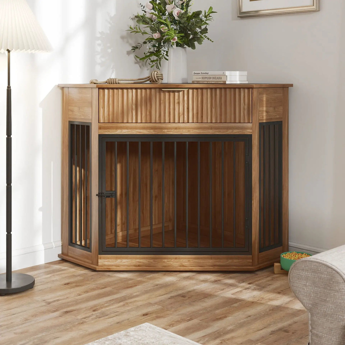 Corner Dog Crate by HouseOfZazla