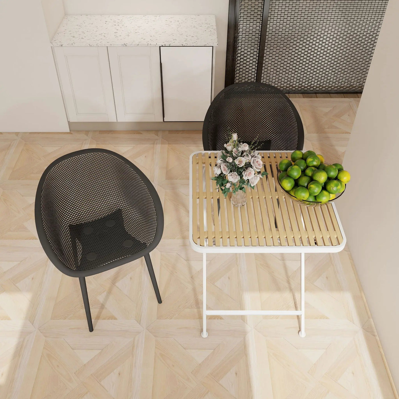 2 Pack Lounge Chair Set & Folding Square Table by HouseOfZazla