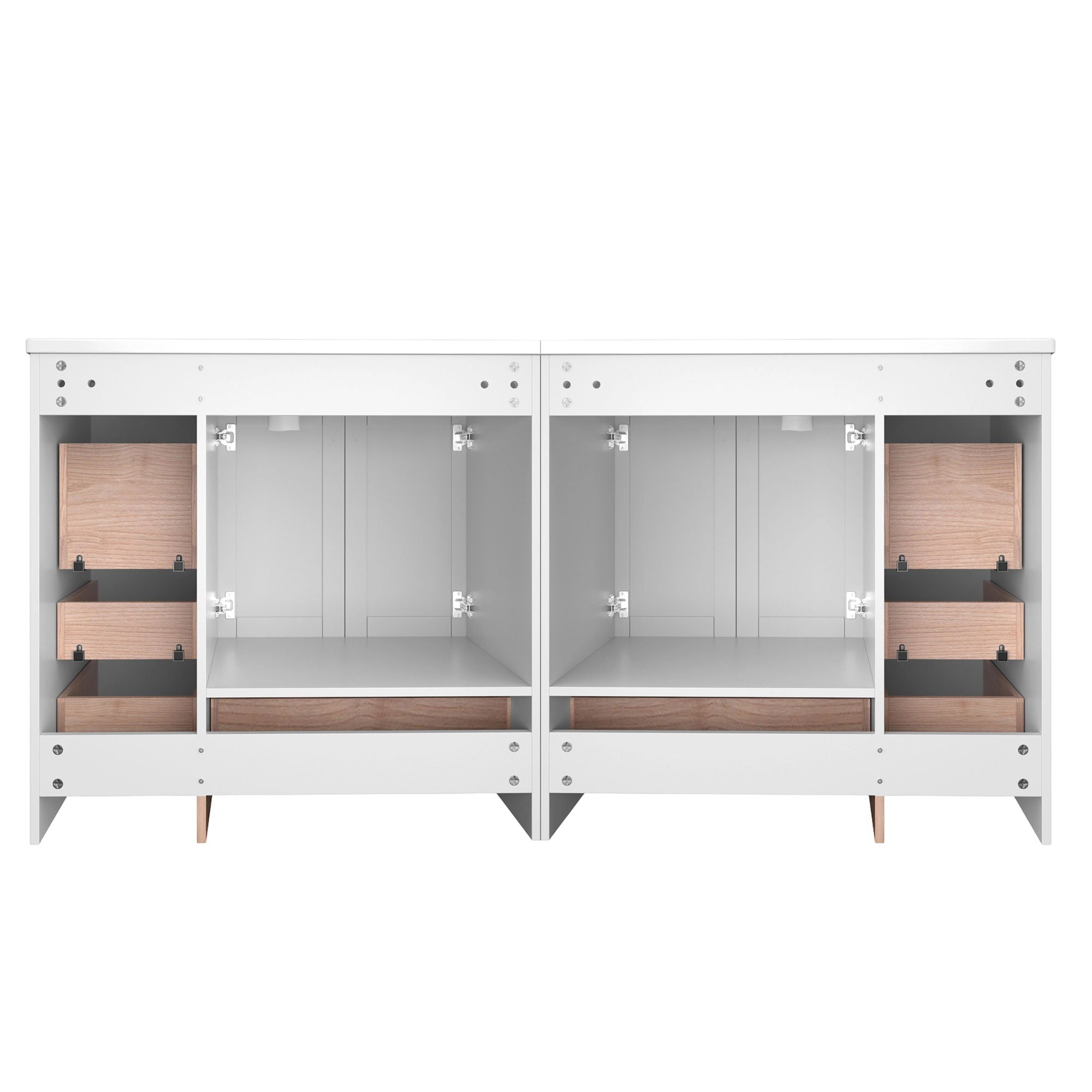 Shaker Free Standing Bathroom Vanity Cabinet & Sink, Soft Close Drawers, Soft Close Doors by HouseOfZazla