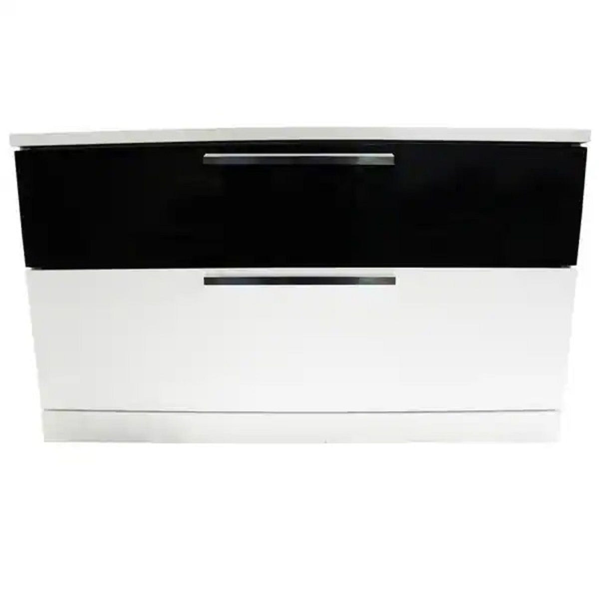 2 Drawer Nightstand, Bedside Table with Ample Storage - White / Black, photo 5 of 7