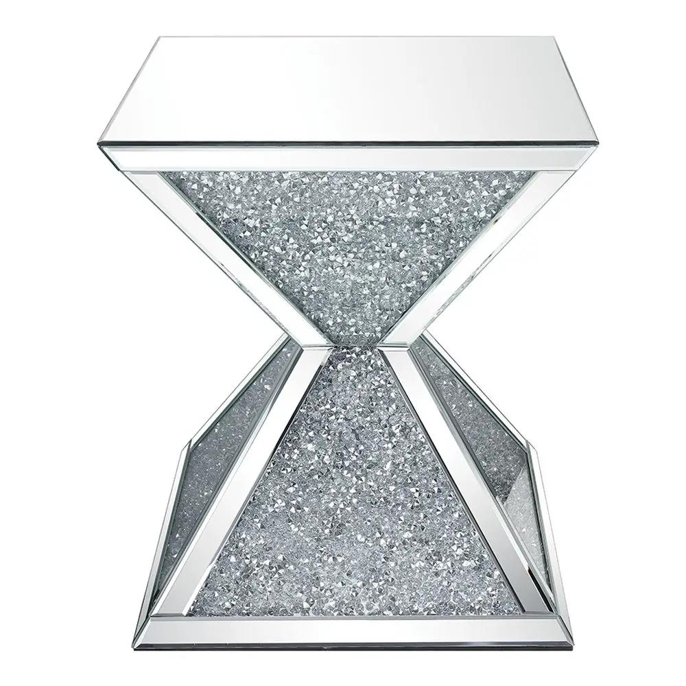 Noralie - End Table With Faux Diamonds - Mirrored by Unique Piece Furniture