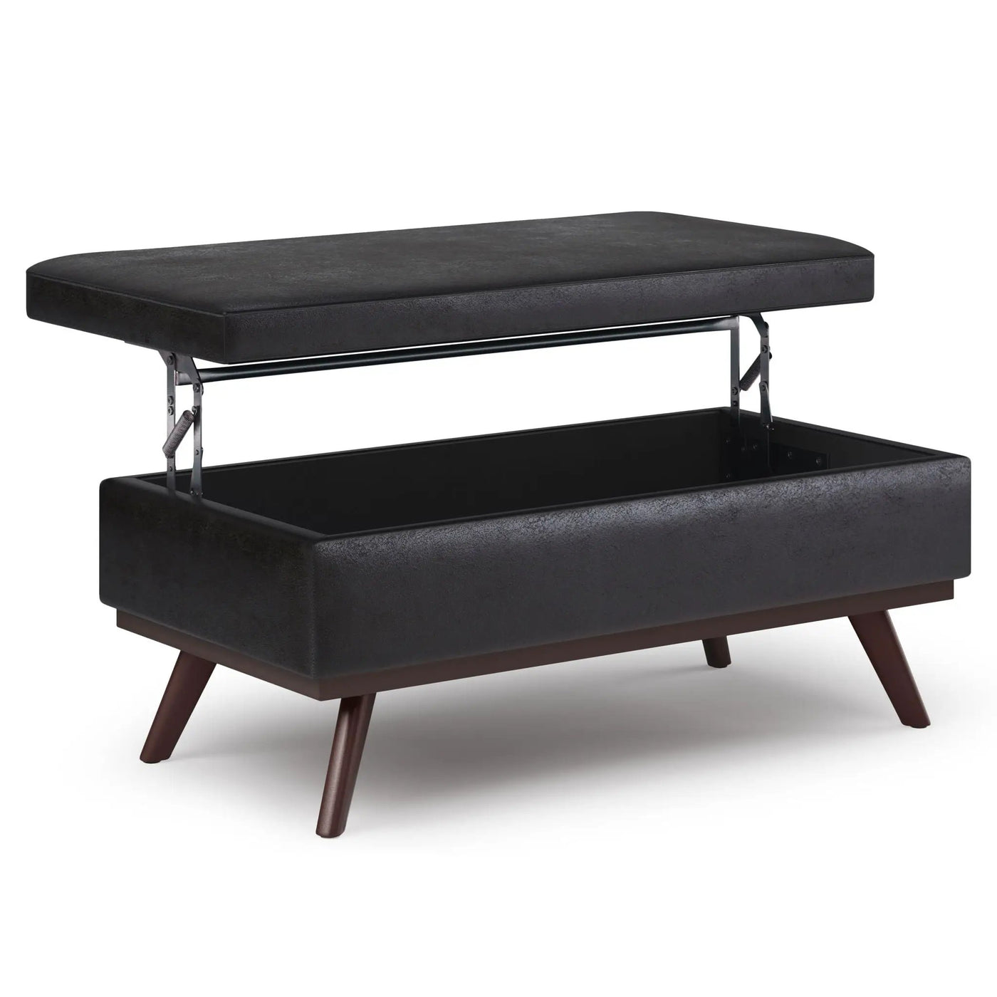 Owen - Lift Top Large Coffee Table Storage Ottoman, Mid Century Style by HouseOfZazla