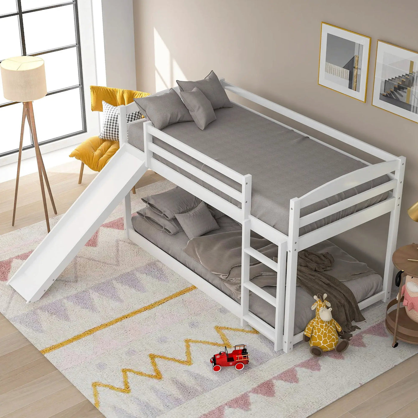 Durable Bunk Bed With Convertible Slide And Ladder by HouseOfZazla