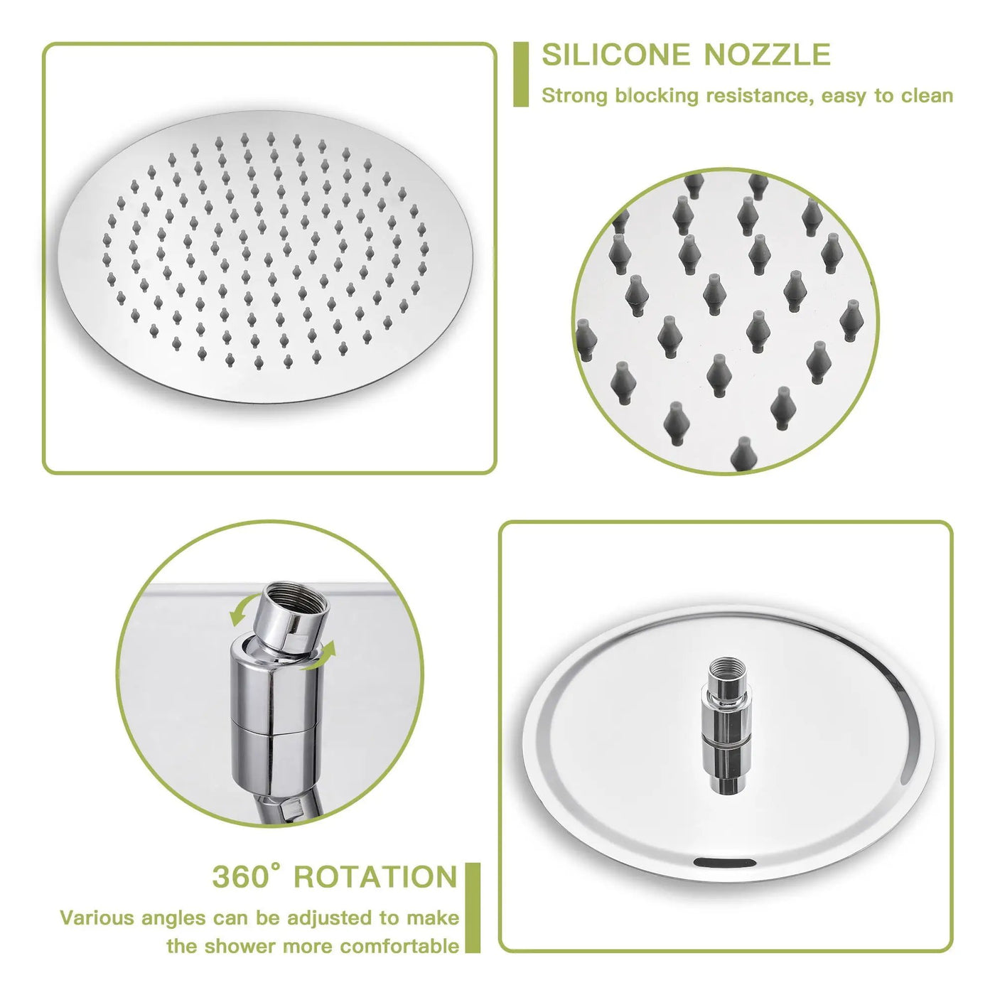 Shower System With 5 Function Rain Hand Shower And Slide Bar Combo by HouseOfZazla