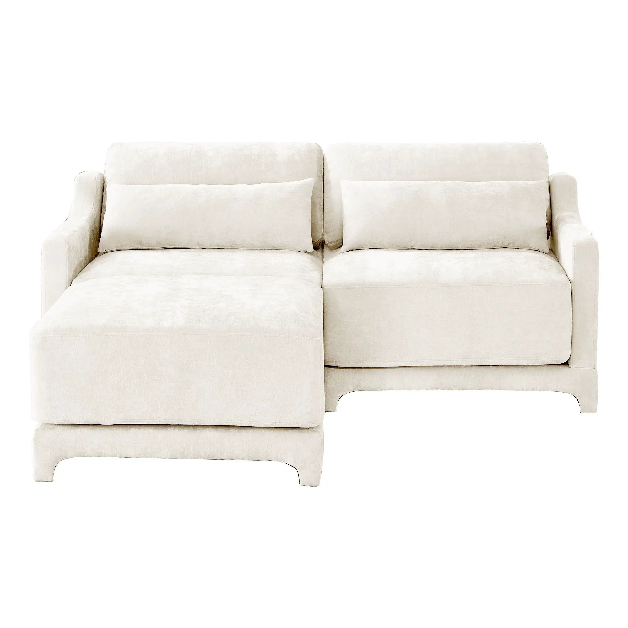 Stylish Sofa With Ottoman And Lumbar Pillows, Ergonomic Design by HouseOfZazla